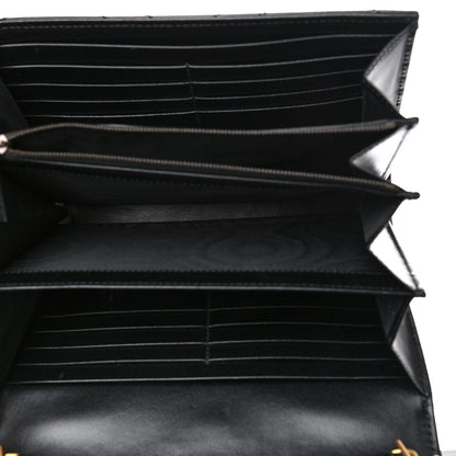 Gucci Calfskin Matelasse GG Marmont Chain Wallet Black 5 of 14