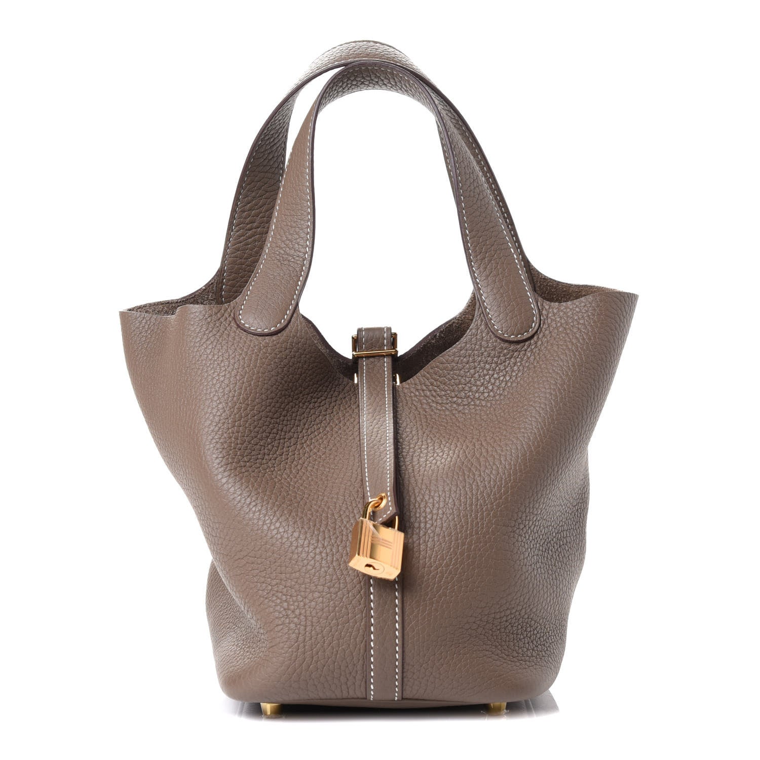 Hermes Taurillon Clemence Picotin Lock 18 PM Etoupe 1 of 4