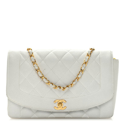 Chanel Caviar Quilted Medium Single Flap White 1 of 11