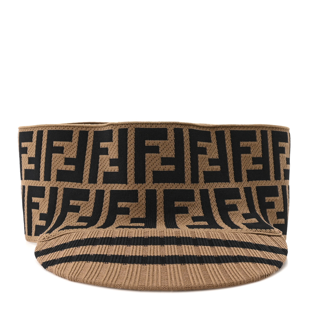 Fendi Nylon FF Stretch Visor Tobacco 1 of 8