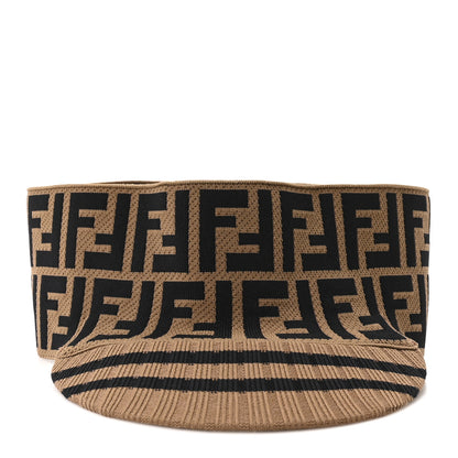 Fendi Nylon FF Stretch Visor Tobacco 1 of 8