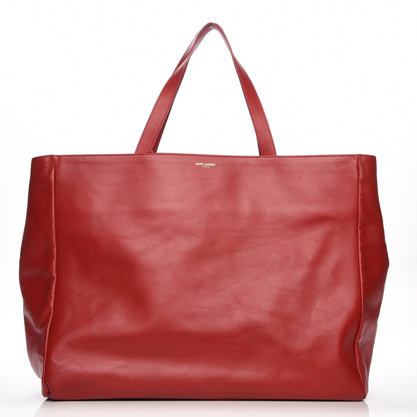 Calfskin Suede Reversible East West Shopper Tote Rouge Orient
