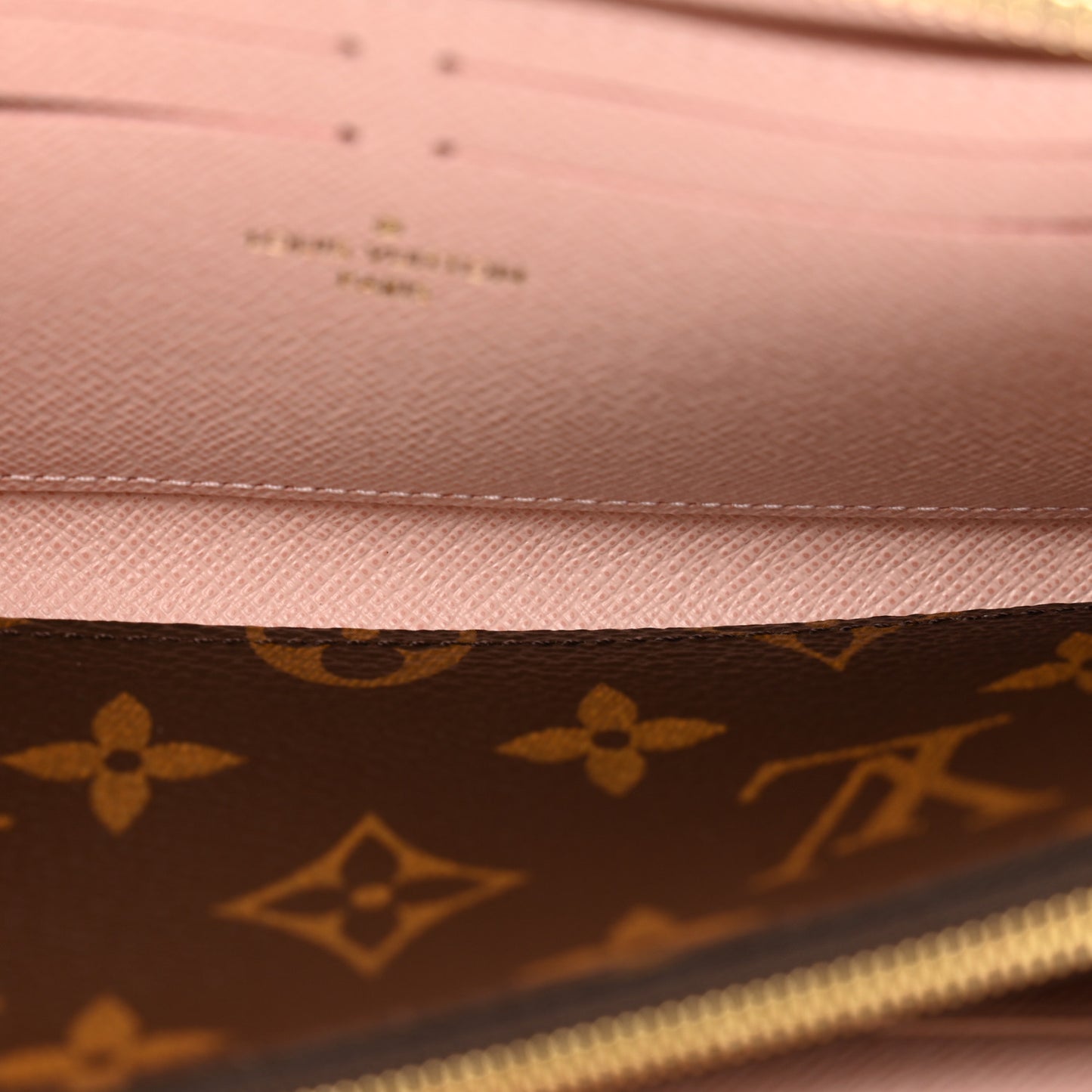Monogram Clemence Wallet Rose Ballerine