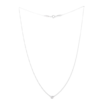 Tiffany Platinum Diamond .08ct Elsa Peretti Diamonds by the Yard Pendant Necklace 3 of 5