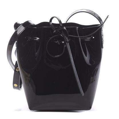 Mansur Gavriel Patent Calfskin Mini Mini Bucket Bag Black 1 of 9