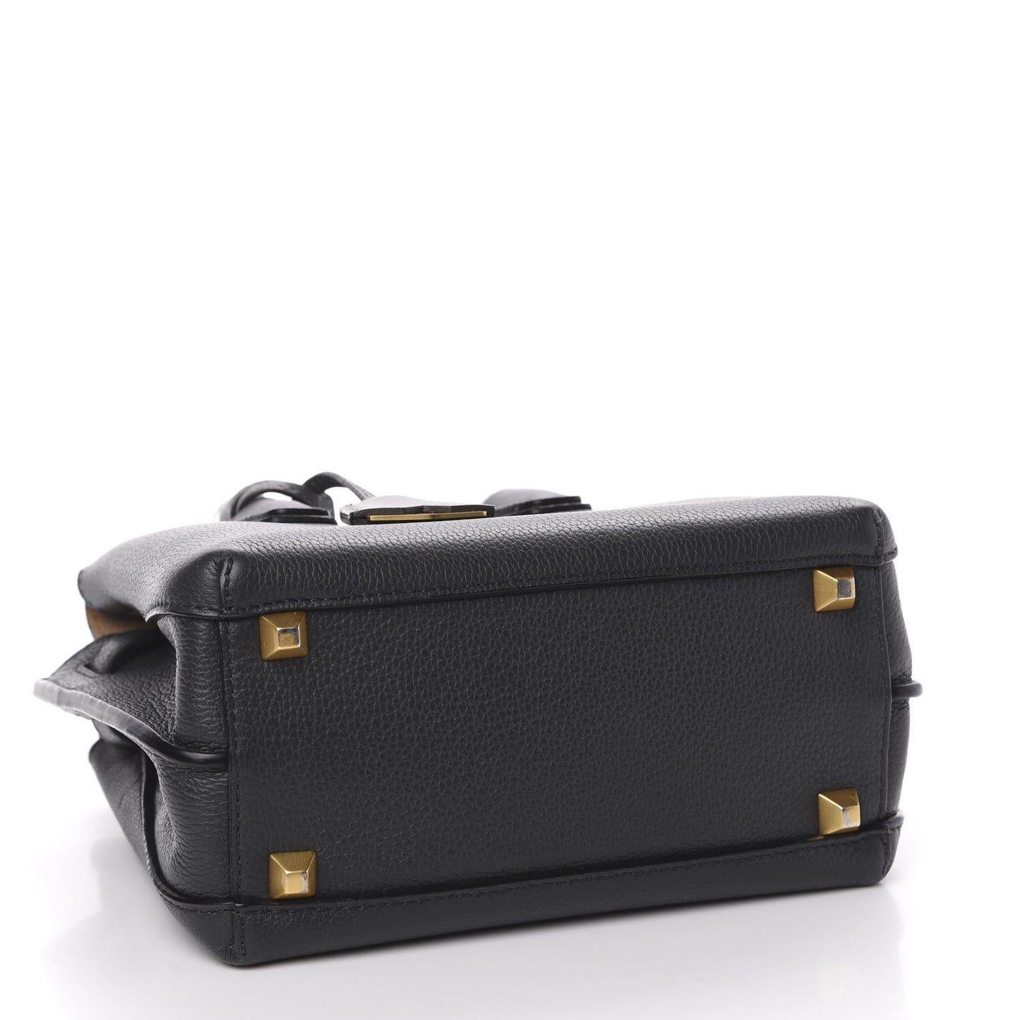 Grained Calfskin Mini Milla Tote Phantom Grey