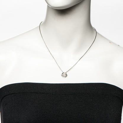 David Yurman Sterling Silver Diamond 7mm Infinity Pendant Necklace 2 of 5