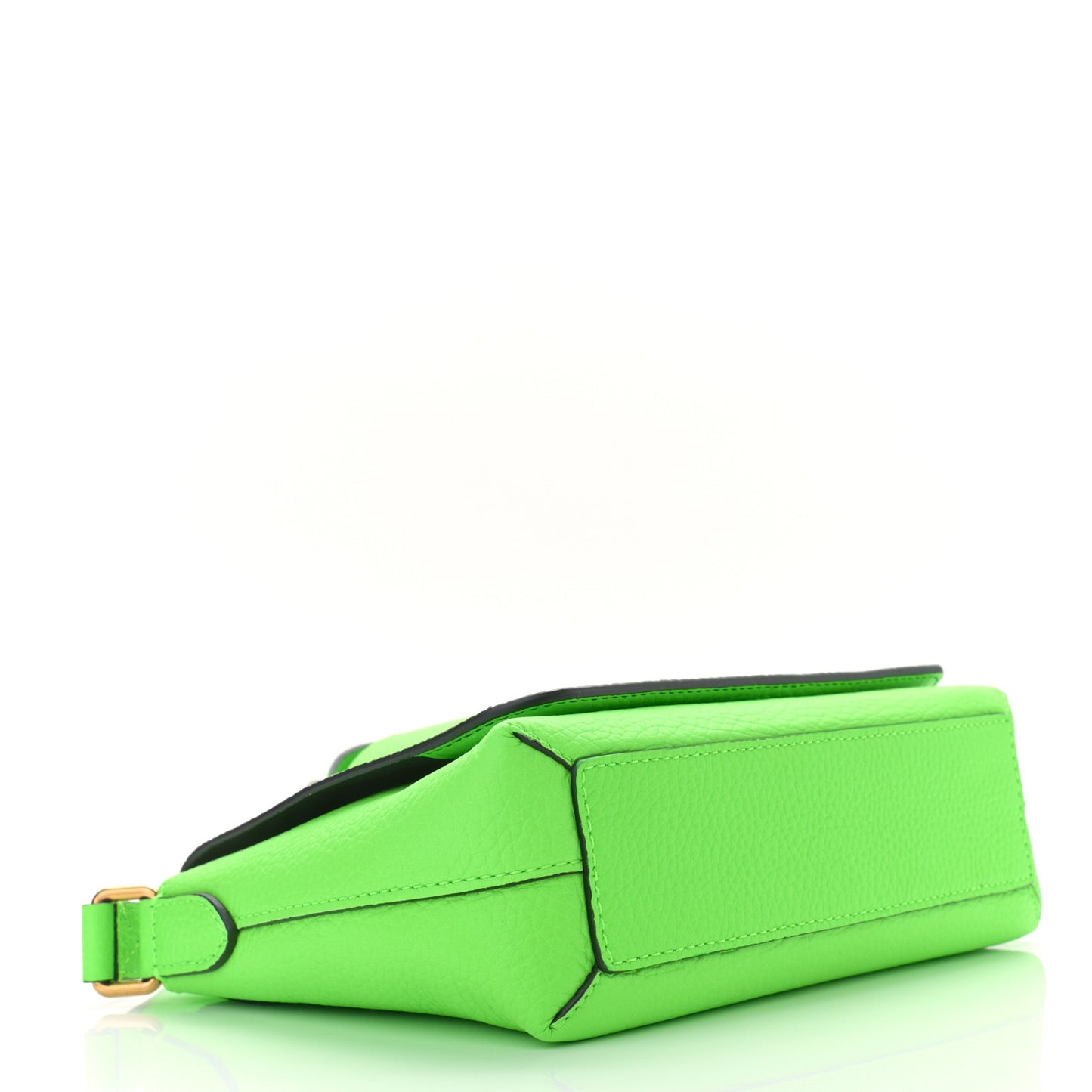 Signature Grain Burleigh Crossbody Bag Neon Green