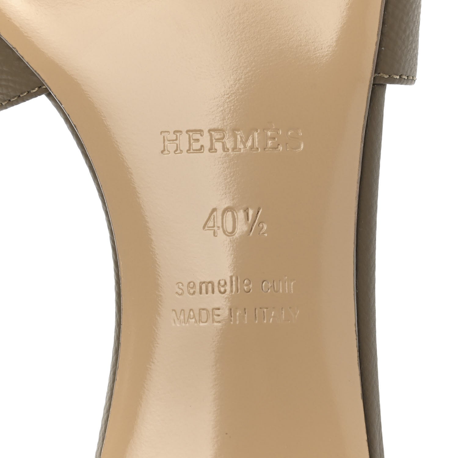Hermes Epsom Oasis Sandals 40.5 Etoupe 6 of 10