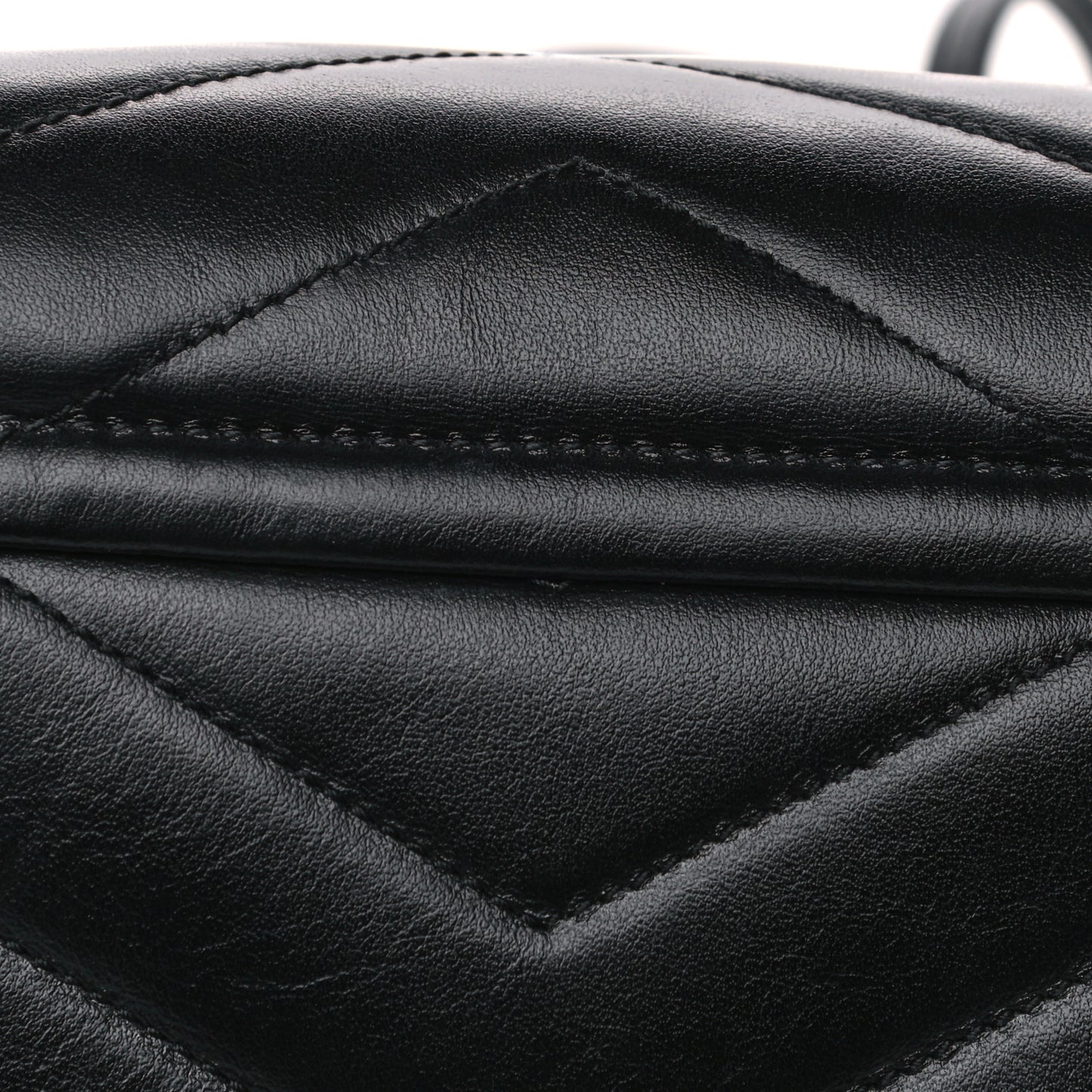 Calfskin Y Quilted Monogram Toy Loulou Crossbody Bag Black