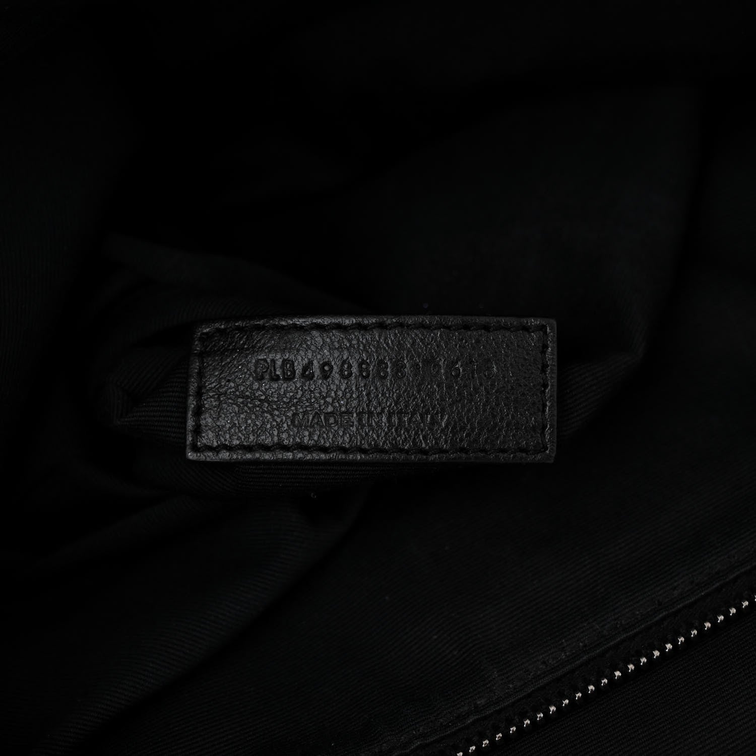 Saint Laurent Crinkled Calfskin Matelasse Monogram Large Niki Chain Satchel Black 7 of 11