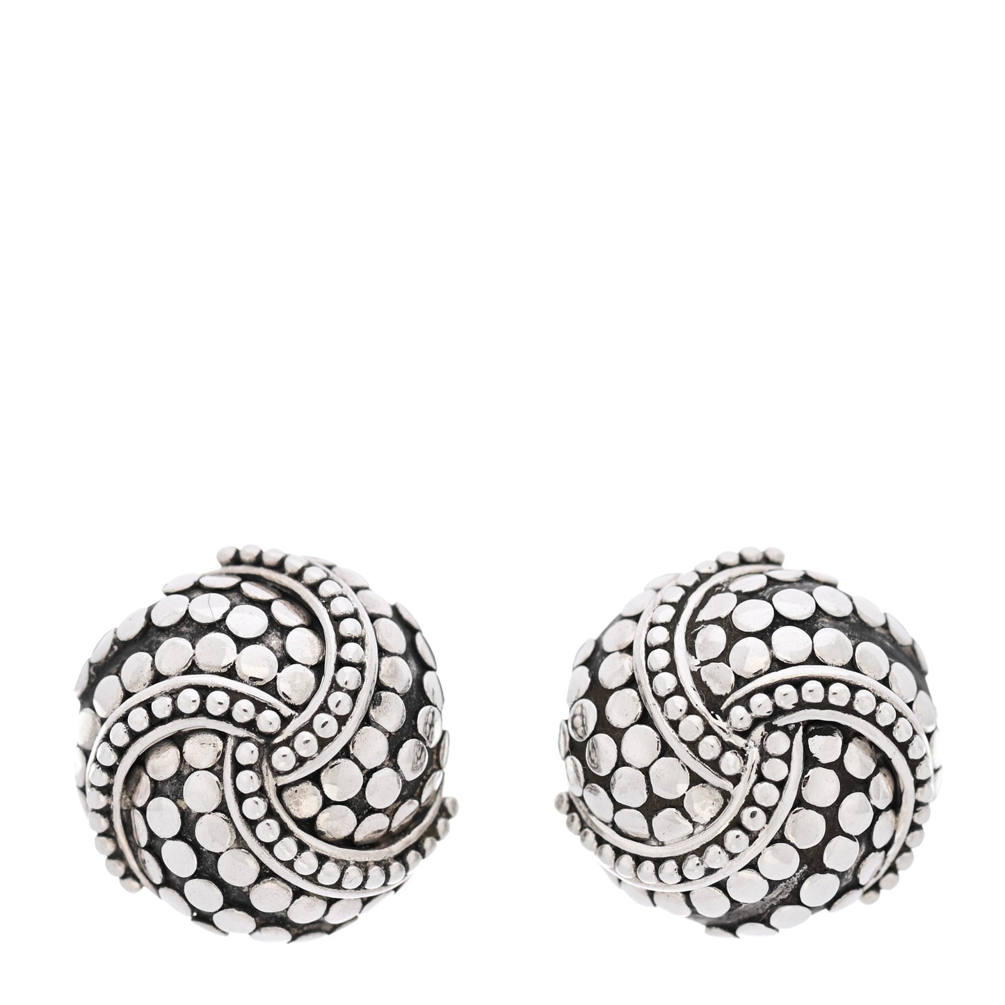 Sterling Silver Dot Button Earrings
