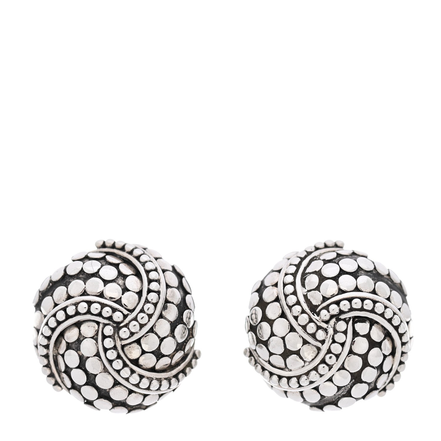 John Hardy Sterling Silver Dot Button Earrings 1 of 5