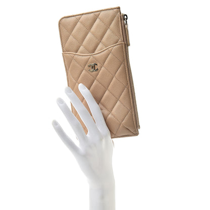 Chanel Caviar Quilted Classic iPhone Pouch Beige 2 of 8