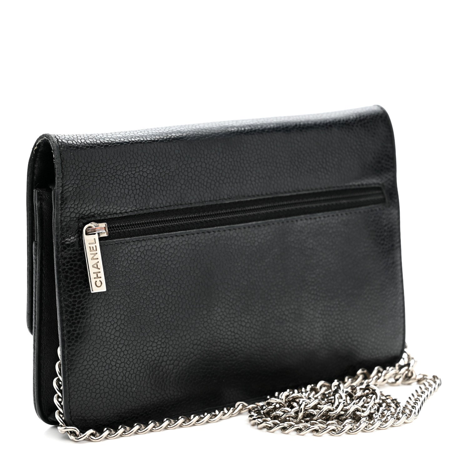 Chanel Caviar Timeless CC Wallet On Chain WOC Black 3 of 18