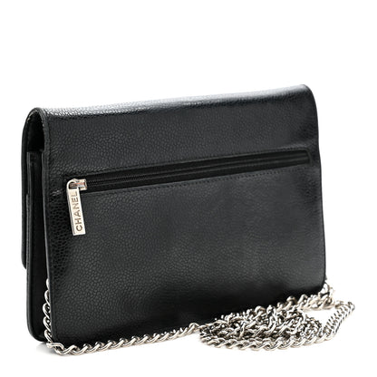 Chanel Caviar Timeless CC Wallet On Chain WOC Black 3 of 18