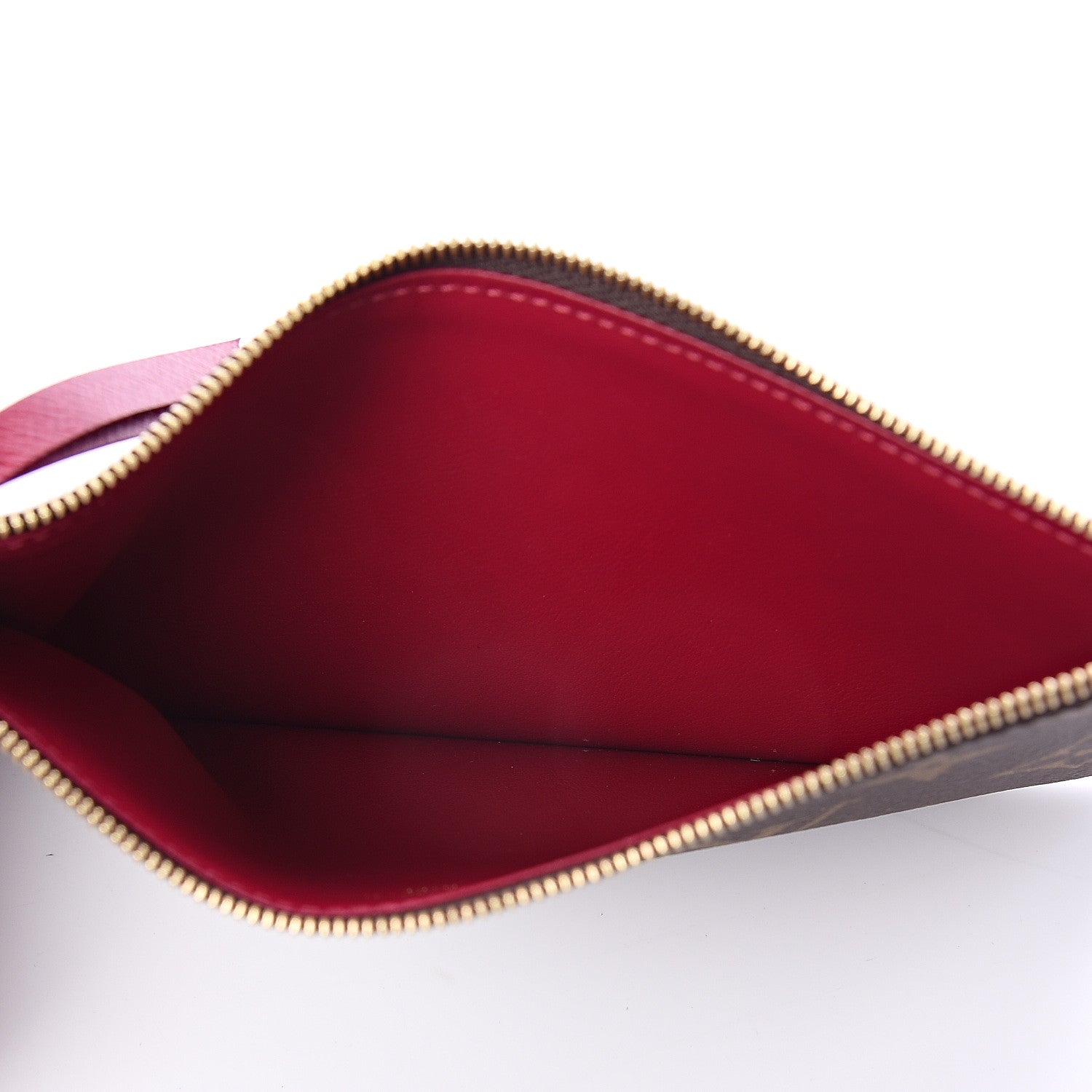 Louis Vuitton Monogram Felicie Chain Wallet Zippered Insert Fuchsia 4 of 5