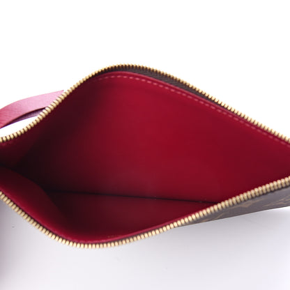 Louis Vuitton Monogram Felicie Chain Wallet Zippered Insert Fuchsia 4 of 5