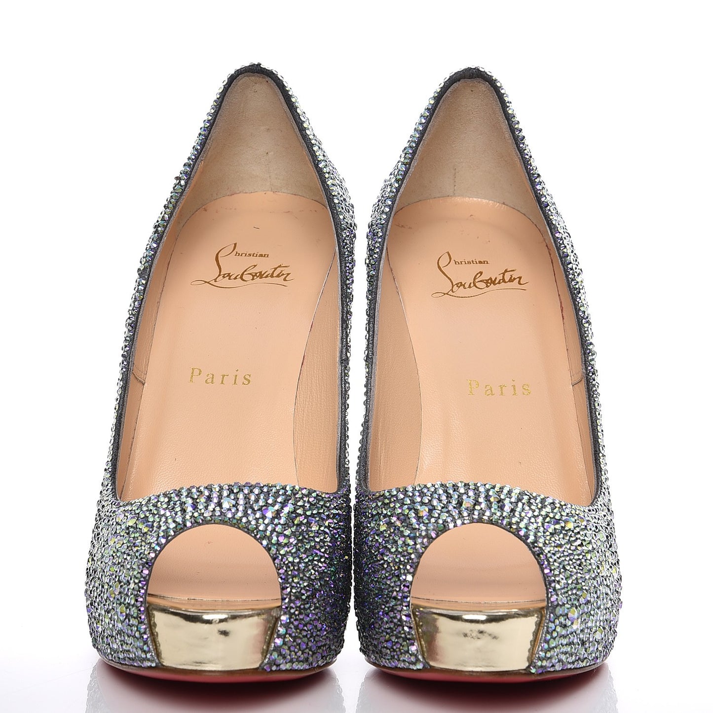 Suede Strass New Very Riche 120 Pumps 37.5 Crystal Paradise