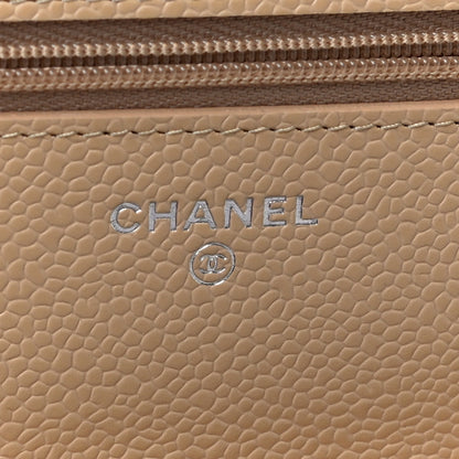 Chanel Caviar Quilted Wallet On Chain WOC Beige 6 of 12