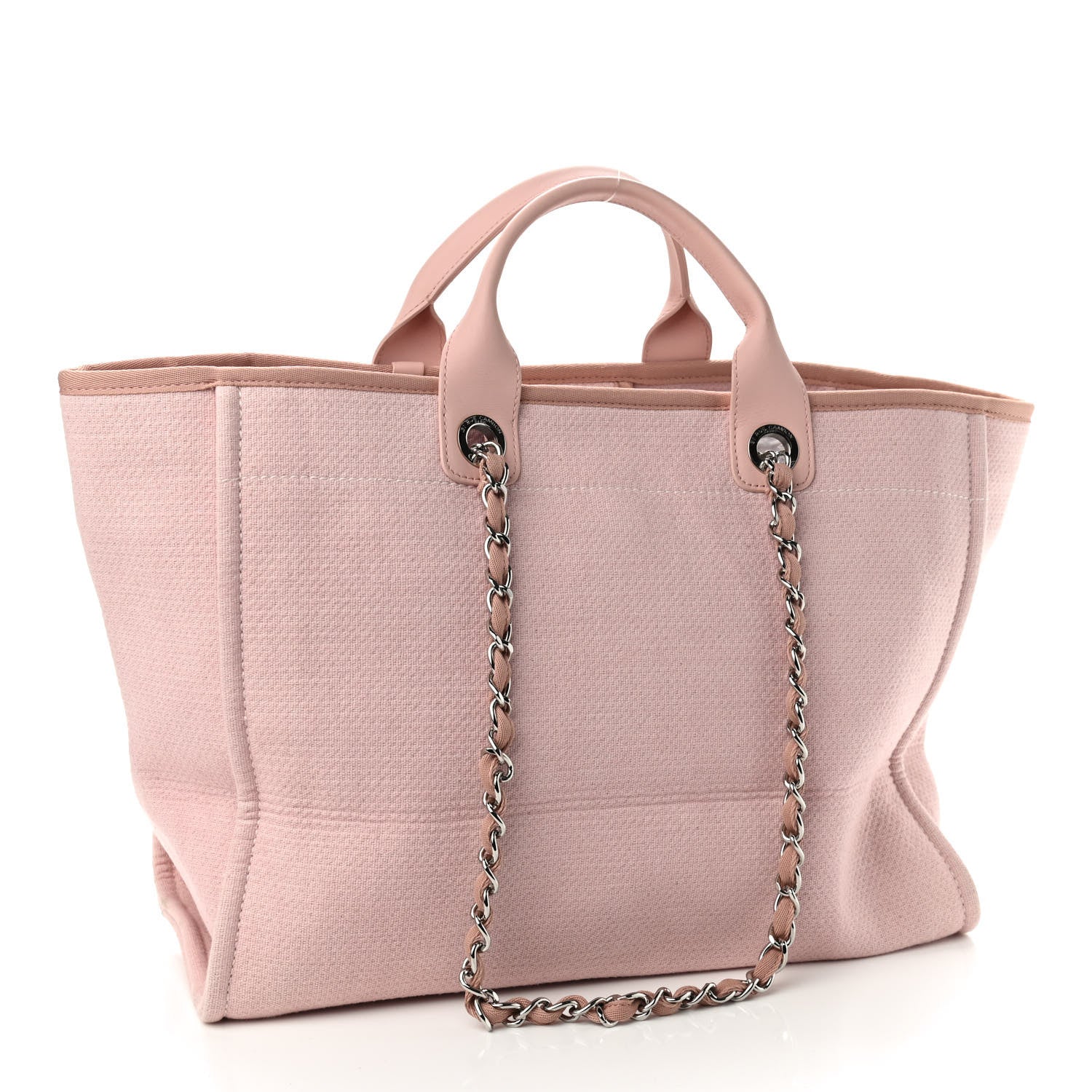 Chanel Canvas Medium Deauville Tote Light Pink 3 of 11