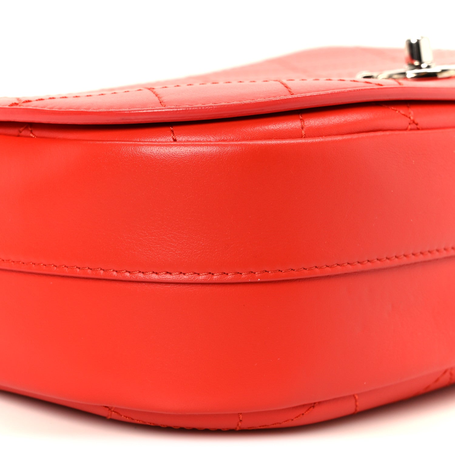Chanel Calfskin Stitched Small Ring My Bag Flap Crossbody Red 10 of 11