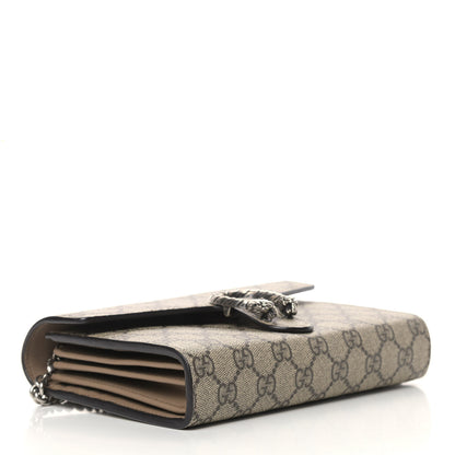 Gucci GG Supreme Monogram Mini Dionysus Chain Wallet Beige Taupe 4 of 11