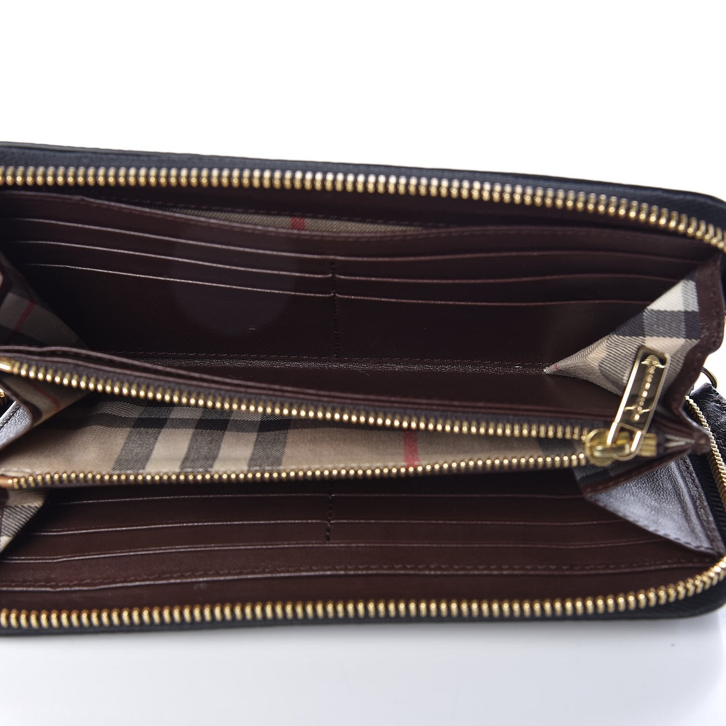 Calfskin Ziggy Zip Around Wallet Brown