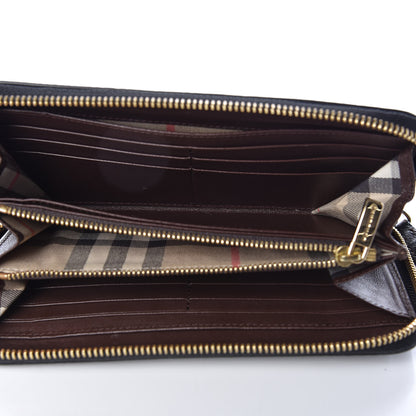 Burberry Calfskin Ziggy Zip Around Wallet Brown 5 of 11