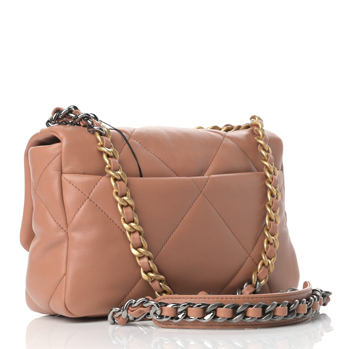Lambskin Quilted Medium Chanel 19 Flap Brown
