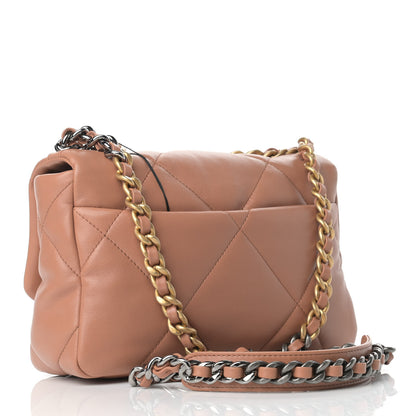 Chanel Lambskin Quilted Medium Chanel 19 Flap Brown 3 of 9