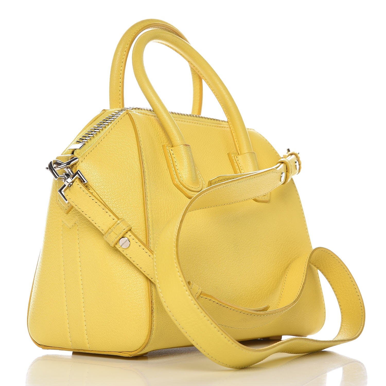 Givenchy Sugar Goatskin Mini Antigona Yellow 3 of 12