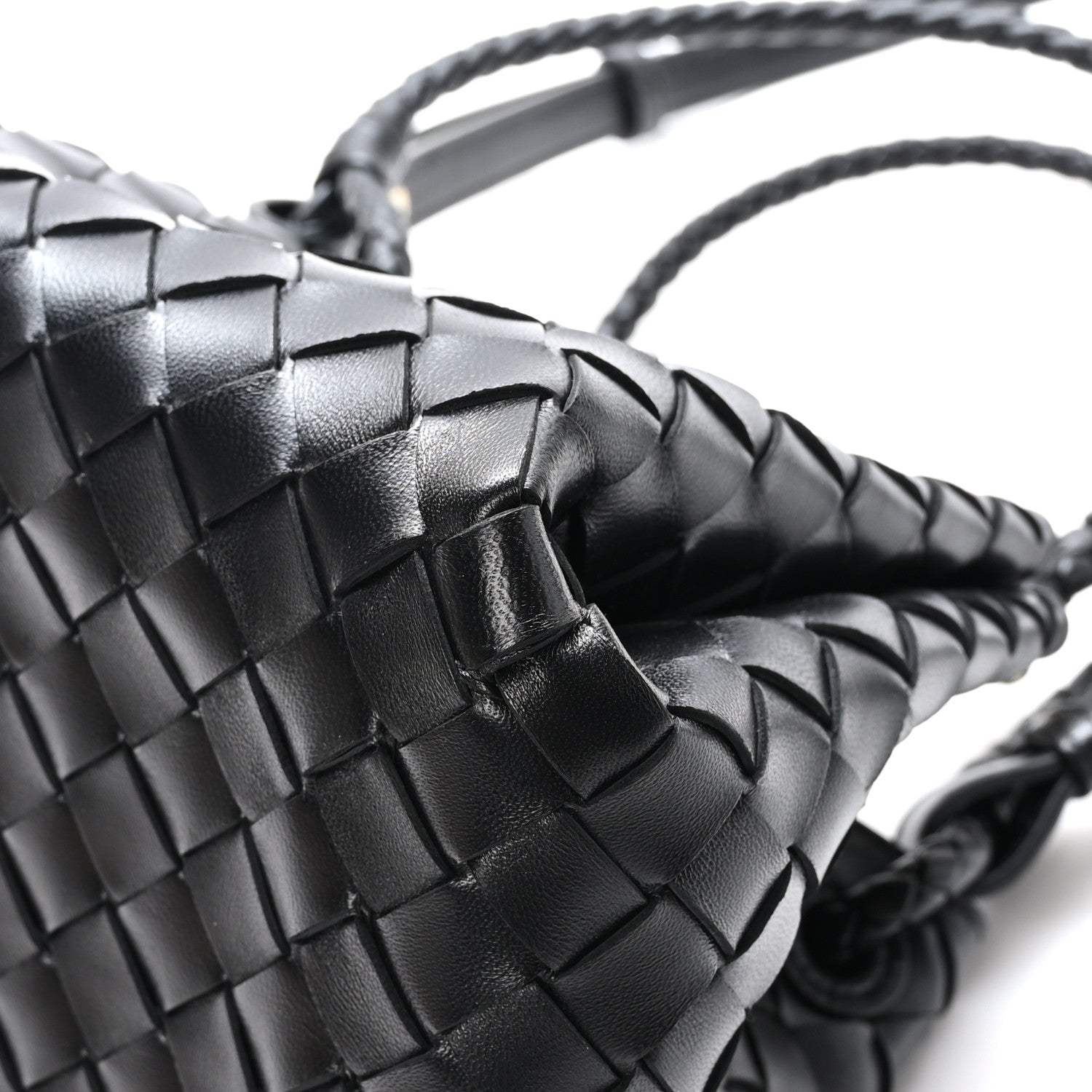 Bottega Veneta Nappa Intrecciato Small Parachute Shoulder Bag Black 9 of 11