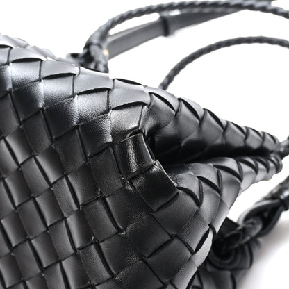 Bottega Veneta Nappa Intrecciato Small Parachute Shoulder Bag Black 9 of 11