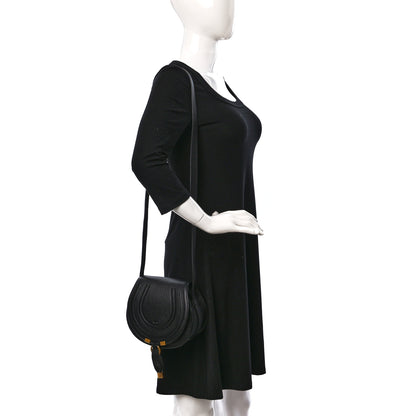 Chloe Grained Calfskin Small Marcie Saddle Bag Black 2 of 10