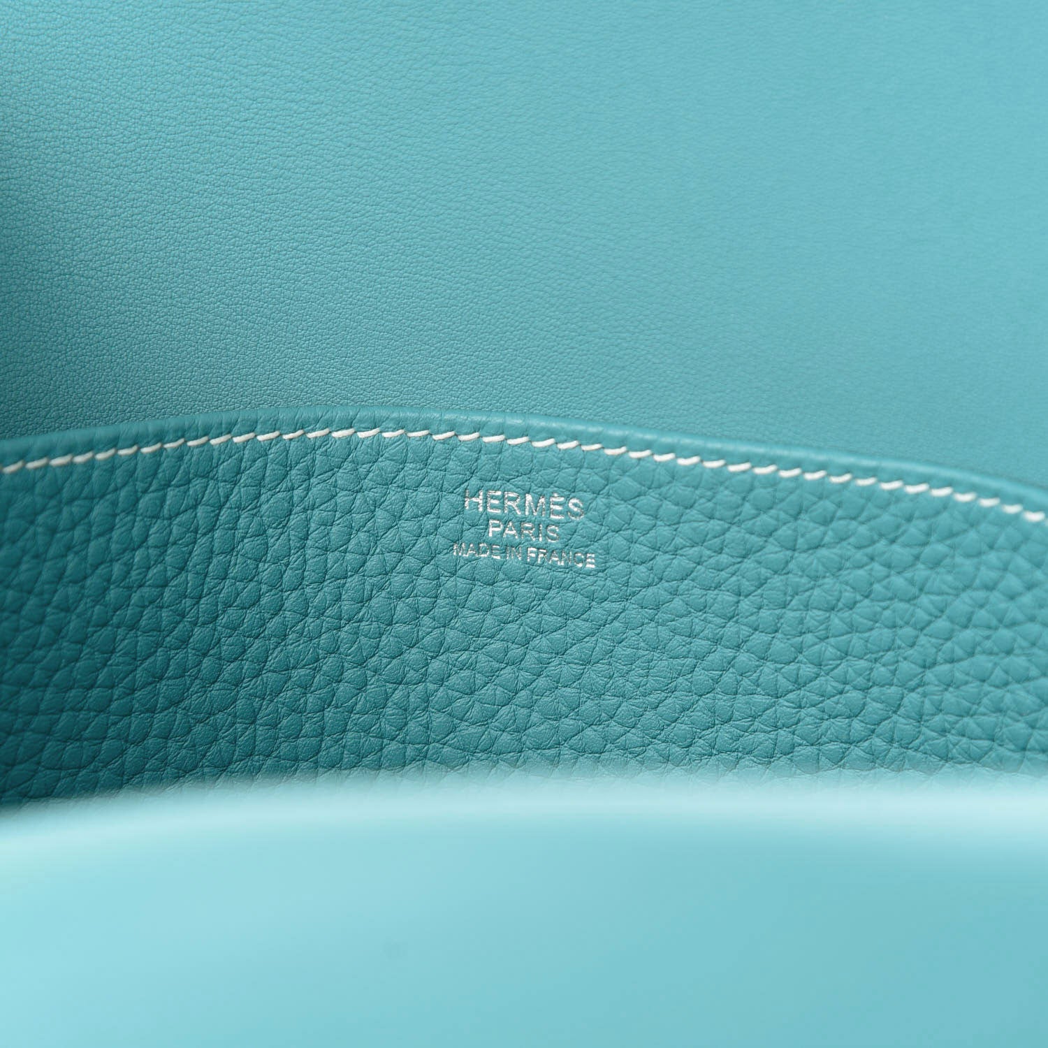 Hermes Taurillon Clemence Halzan 31 GM Bleu Jean 13 of 14