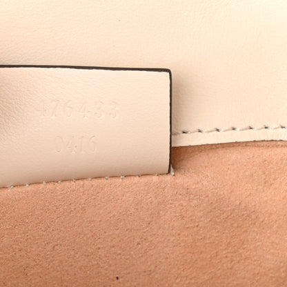 Gucci Calfskin Matelasse Super Mini GG Marmont Shoulder Bag White 7 of 10