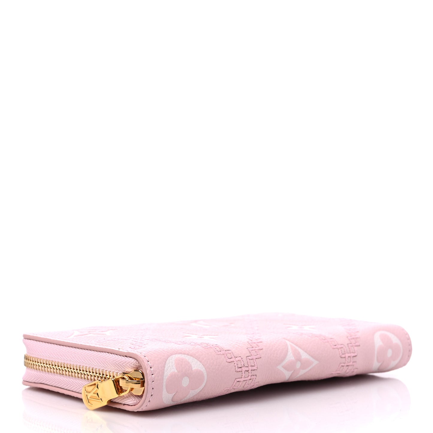 Empreinte Monogram Giant Broderies Zippy Wallet Pink Creme