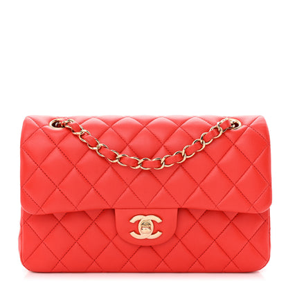 Chanel Lambskin Quilted Small Double Flap Red 1 of 10