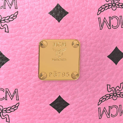 MCM Visetos Small Side Stud Stark Backpack Pink 7 of 8
