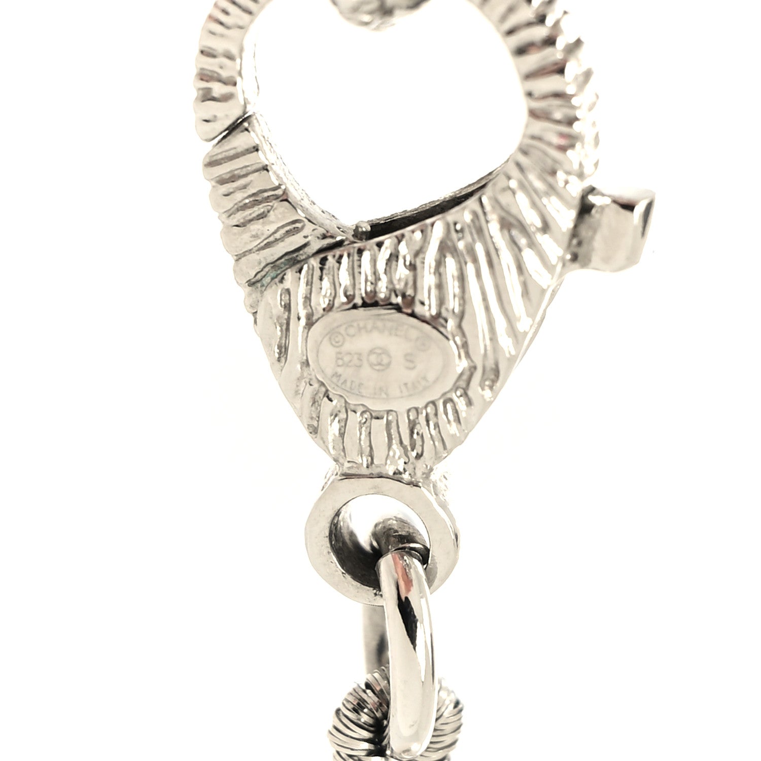 Chanel Pearl Crystal CC Choker Necklace Silver 5 of 5