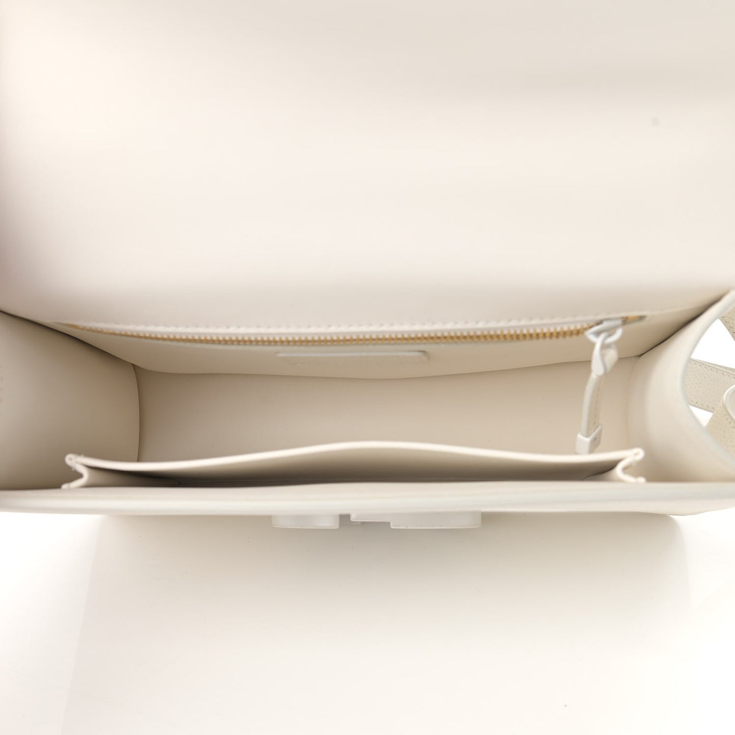Ultra Matte Grained Calfskin 30 Montaigne Flap Bag White