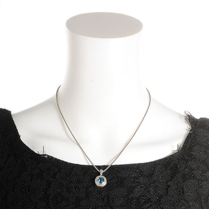 David Yurman Sterling Silver Diamond Blue Topaz Necklace 2 of 5