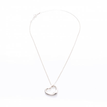 Tiffany Sterling Silver 16mm Elsa Peretti Open Heart Pendant Necklace 3 of 6