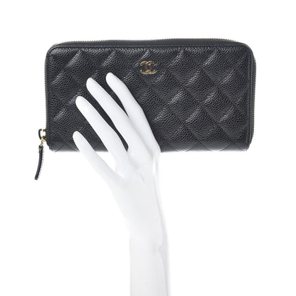 Chanel Caviar Quilted Large Gusset Zip Around Wallet Black 2 of 10