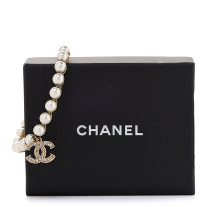 Chanel Pearl Crystal CC Bracelet Gold 6 of 6