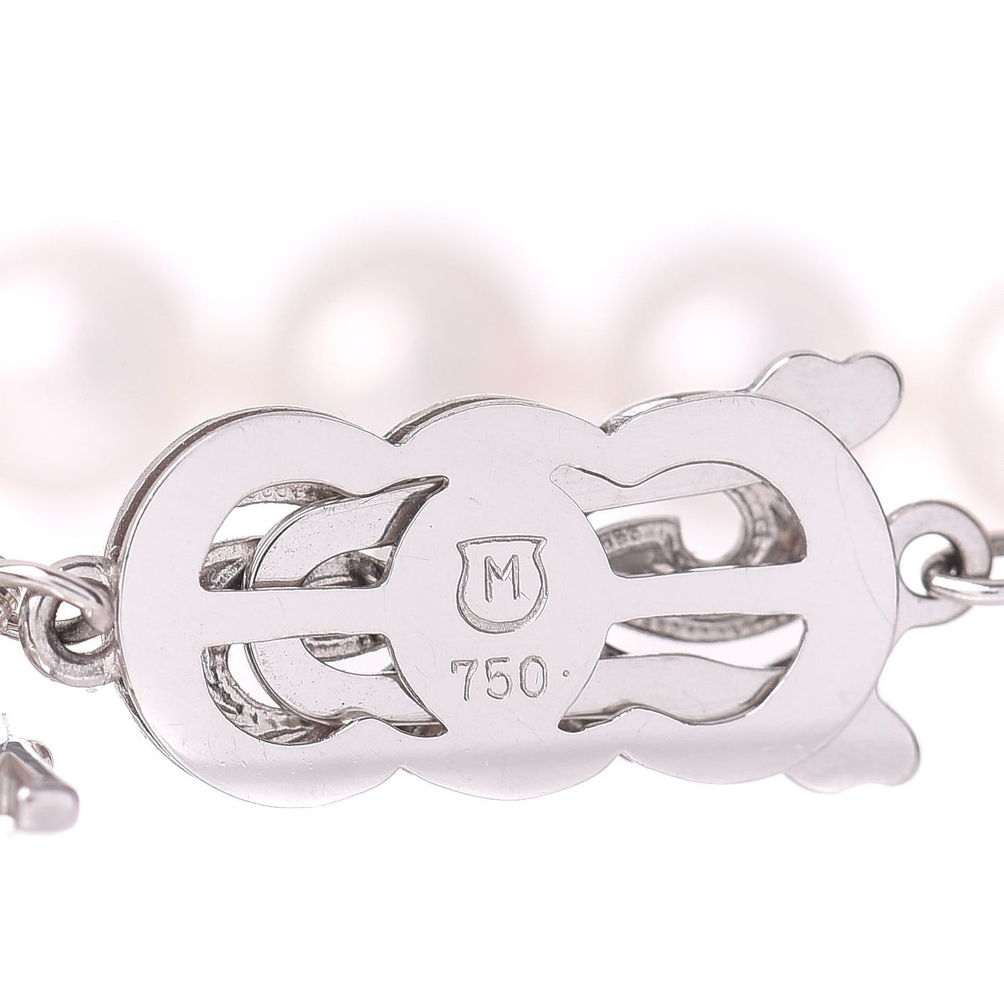 18K White Gold Akoya Pearl 7mm Strand Bracelet
