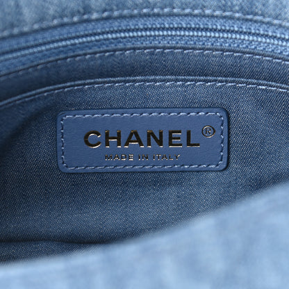 Chanel Denim Quilted Mini Pearl Crush Rectangular Flap Blue 6 of 9