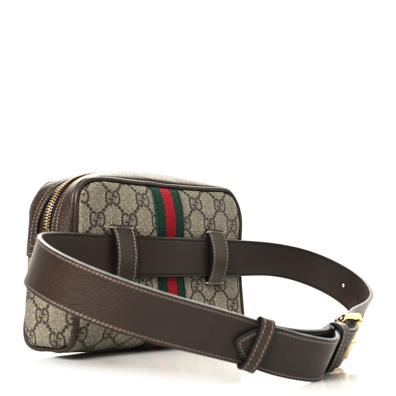 Gucci GG Supreme Monogram Web Small Ophidia Belt Bag 75 30 Dark Brown 3 of 11