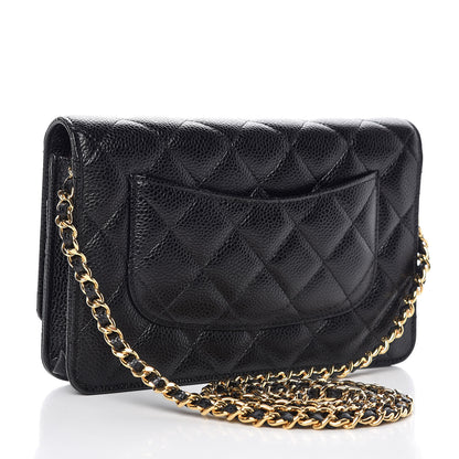 Chanel Caviar Quilted Wallet On Chain WOC Black 3 of 11